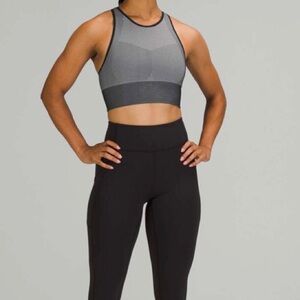 🍋Lululemon HighNeck Ebb Long Line  Train Crop Top/  Bra